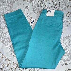 Old Navy Pixie Pants Teal Blue Green NWT size 0